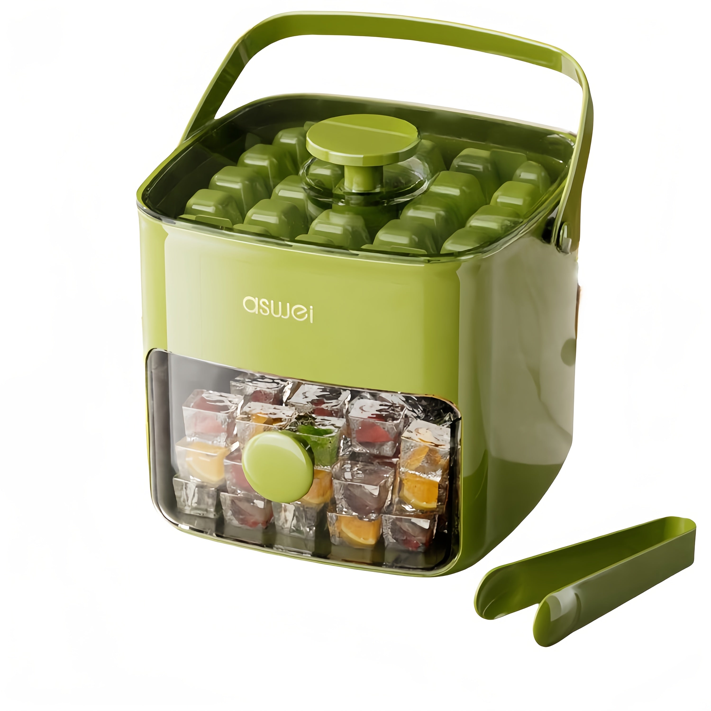 Large Capacity Ice Maker Bucket with Dual Layers and 48 Compartments, Food-Grade Plastic with Built-in Freezer Box, Ideal for Home, Office, and Outdoor Use | Easy-to-Clean Material, Countertop Ice Tray